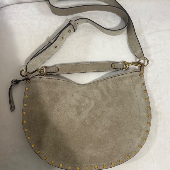 Isabel Marant Oskan Moon Sand Suede Soft Zip bag - Picture 5 of 10